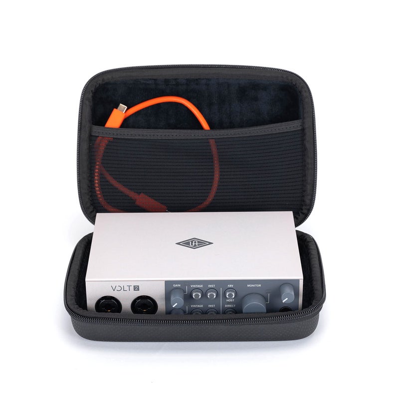 ANALOG CASES Universal Audio Volt 1/2 / Apollo Solo/Arrow/Focusrite Scarlett 4i4 Case - Custom-Fitted Compact GLIDE Case for Travel - Image 1